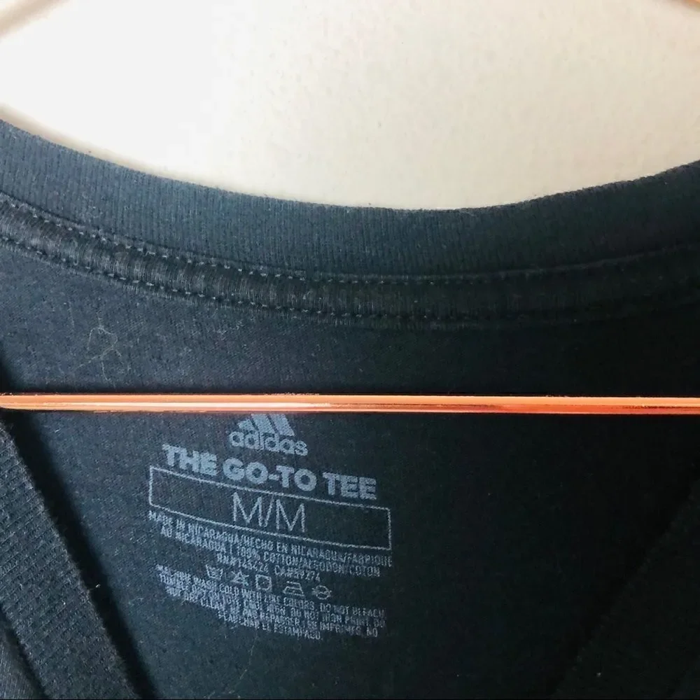 EUC Adidas Black Logo Go To Tee Medium
